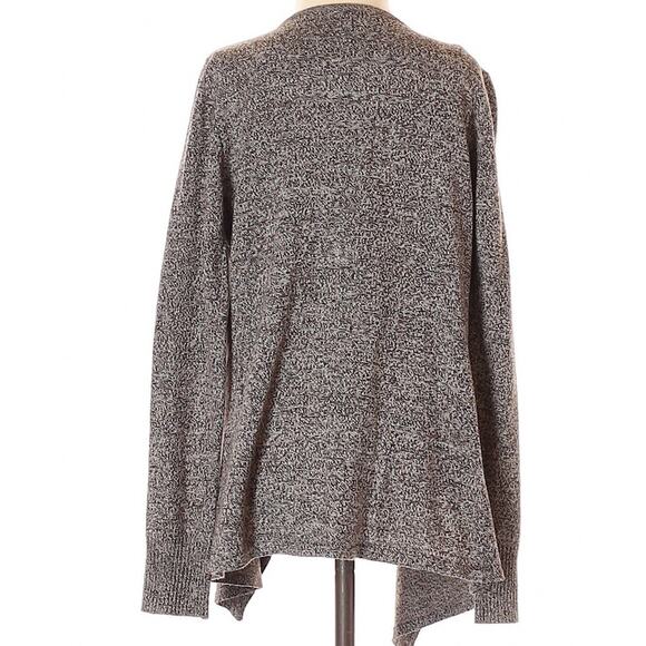 AB Studio Gray Open Waterfall Drape Bohemian Boho Cardigan Sweater - Picture 2 of 7